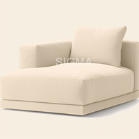 Canapé individuel en tissu crème, best-seller, assise profonde, design nordique, mobilier de salon pour maison, villa, hôtel, projet
