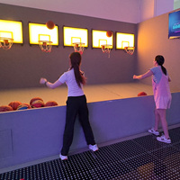 Activate Games Machine murale de basket-ball interactif avec panier LED RGB pour parcs à thème et parcs d'attractions