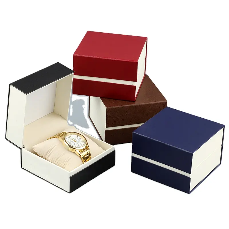 Customized creative packaging paper book style watch box with sponge