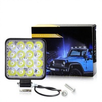 Phare de travail LED 48W 16SMD, feu antibrouillard avant pour voiture, 12V 24V, camion, SUV, 4X4, 4WD, phare d'ingénierie, projecteur rond tout-terrain OLIVER