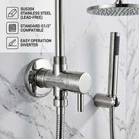 Válvula desviadora angular de 3 vías de acero inoxidable YOD personalizada de 1/2 pulgada con rosca macho para calentador de agua y inodoro, para cocina comercial