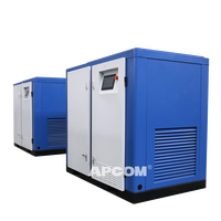 Compresseur d'air à vis 18 kw 25 hp industrie 100cfm 3 m3/min Compresseur électrique rotatif APCOM 18 kw 25 hp avec changeur de fréquence