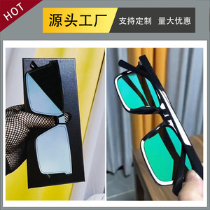 แว่นกันแดดแบบยูนิเซ็กซ์กรอบพีซีสีดำแบบเต็มกรอบป้องกันรังสียูวี 400 ประเภท 3 สำหรับการขับขี่และการใช้งานกลางแจ้ง - Product Image 5