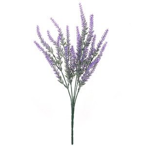 Wheat Ear 5 Forked Flocked High Simulation Flower Lavender Pastoral Style <b>Wedding</b> Decoration 35 Cm - Product Image 5