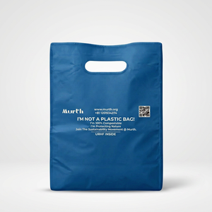 UKHI PBAT PLA Corn Starch Biodegradable And <b>Compostable</b> Eco Friendly D-Cut Carry <b>Bag</b> With 52 Microns and Customize Printing - Product Image 5