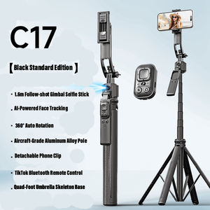 Yoway C17 Selfie Stick Với Theo Dõi Khuôn Mặt, Chống Rung & Tự Động Theo Dõi-Kính Thiên Văn Điện Thoại Gắn Kết Cho Phát Trực Tiếp - Product Image 4