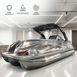 Factory Direct Luxury Pontoon Boat 22ft High Speed Sport <b>Yacht</b> Boat With Motor and Trailer for Fishing Cruising Party - Product Image 1