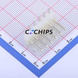 HC-3.96-6A6W Wire-to-Board Pin Header Bent Lead Through Hole,P=3.96mm Connector 1x6P 3.96mm Right Angle Insert CH - Product Image 1