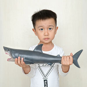 Simulazione PVC giocattolo animale marino educazione dei bambini vita marina animale in morbido cotone delfino tartaruga marina grande squalo bianco modello - Product Image 3