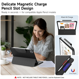 Bàn Phím Trường Hợp Mới Đến Trọng Lượng Nhẹ Cho <span class=keywords><strong>iPad</strong></span> Pro 11 M1 M4 Không Khí 10.9 M1 M3 Stylus Khe Cắm Siêu Mỏng Thiết Kế Từ Tính Pin Dài - Product Image 4