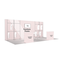 Boîte à lumière d'exposition modulaire en tissu SEG 20 pieds personnalisée Stand d'exposition portable Stand d'exposition design