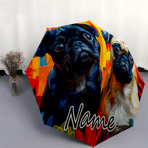 1 Parapluie Personnalisé avec Noms de Couple et Portrait d'Animal de Compagnie, Impression UV, Sans Minimum de Commande, Cadeau Idéal - Product Image 4