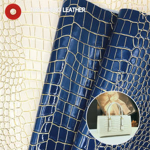 उच्च चमक pvc सिंथेटिक चमड़े के क्रोकोडाइल अनाज का प्रतीक बटुए बैग जूते के लिए फर्नीचर सोफा - Product Image 1