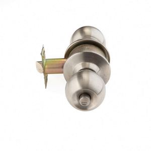 WEKIS Custom American Stainless Steel Cylindrical Door Knob One Side <b>Lock</b> Keyless 3 Brass <b>Keys</b> 60mm Backset Gold/Bright Chrome - Product Image 6