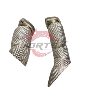 Tuyaux d'échappement turbo à isolation thermique Vortex pour Mercedes AMG C43 E43 GLC43 3.0T V6 en acier inoxydable, kit de tuyauterie d'échappement à haut débit - Product Image 3