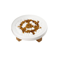 Gamelle surélevée ronde à alimentation lente pour chats et chiens, protection du cou, antidérapante, anti-renversement, pour petits chiens