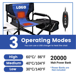 เก้าอี้ไดเร็กเตอร์พับได้แบบพกพาน้ำหนักเบาเก้าอี้ชายหาดโลหะสำหรับการเดินทางกีฬากลางแจ้งสำหรับห้องนั่งเล่นโรงแรม - Product Image 2