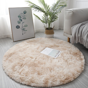 Tappeto Circolare Grigio Soffice Stile Moderno 2026, Tappeto Peloso Circolare in Peluche, Decorazione Carina per la Cameretta di Bambini e Neonati - Product Image 6