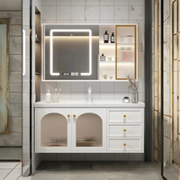 Luxe moderne simplicité une pièce en céramique bassin salle de bain armoire Intelligent lavage des mains toilette Table de lavage hôtels exclusifs
