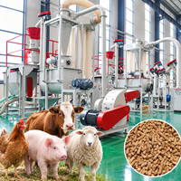 Ligne de production de granulés d'aliments pour animaux de ferme de qualité industrielle intensives Lima 1-12 T/H, machines de fabrication d'aliments pour moutons