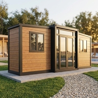 Maison conteneur extensible, mini-maison moderne, villa modulaire 2 chambres, cabane pour les vacances
