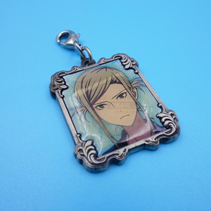 Custom Epoxy Metal Pendant <b>Anime</b> <b>Keychain</b> 35mm Antique Silver Zinc Alloy Printing Electroplating Business Gift Promotion - Product Image 3