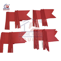 Drapeau en plastique durable rouge et blanc pour concours hippique