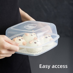 Household Kitchen Microwave Oven Heating Plastic <b>Steamer</b> Food Steamed Bun Multi-Layer Round Steam Box With Lid - Product Image 2