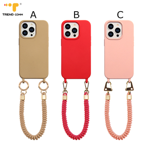 <span class=keywords><strong>Coque</strong></span> de téléphone en Silicone de haute qualité <span class=keywords><strong>avec</strong></span> sangle élastique pour <span class=keywords><strong>iPhone</strong></span> 15 CrossBody collier lanière <span class=keywords><strong>cordon</strong></span> de protection - Product Image 1