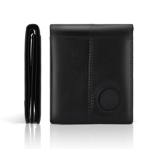 กระเป๋าสตางค์ผู้ชายแบบสามพับ สีดำ ขนาด 4 นิ้ว ป้องกัน RFID ช่องใส่บัตรหลายช่อง ใช้ได้ทุกวัน - Product Image 5