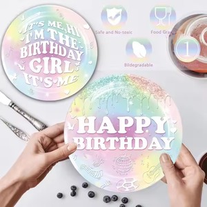Kit de Vajilla Desechable Decorativa de Dibujos Animados Color Rosa Macaron de Super Star Taylor-Swift para Fiestas de Cumpleaños, Halloween y Pascua para Niñas - Product Image 3