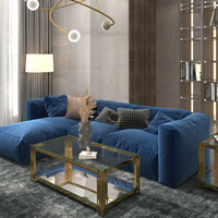 Offre Spéciale nordique plateau en verre pieds en acier inoxydable table centrale latérale meubles de salon tables basses en or de luxe modernes