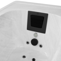 Bain à remous extérieur moderne pour 1 personne avec corps en acrylique, 29-30 jets, contrôle Balboa, spa de luxe pour usage en villa