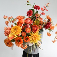 COLOTISAN haute qualité fleurs artificielles papillon orchidée Rose Bouquet événements de mariage décor de fête bricolage utilisation herbe Type de plante