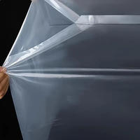 Sac en plastique transparent personnalisé avec fond carré, résistant à l'humidité et estampage à chaud, produits ménagers