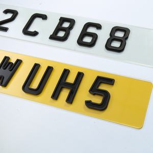 <span class=keywords><strong>Placa</strong></span> en blanco al mejor <span class=keywords><strong>precio</strong></span> de fábrica, <span class=keywords><strong>placa</strong></span> transparente con cinta trasera, matrícula de acrílico europea para matrícula de coche con dígitos de letras 4D - Product Image 3