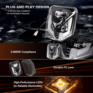 Faro Delantero LED DRL Enduro Supermoto con Certificación E-Mark, Actualización para Motocicletas <span class=keywords><strong>Husqvarna</strong></span> <span class=keywords><strong>FE</strong></span> TE Serie 701 de 2016-2023 - Product Image 4