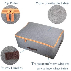 Échantillon gratuit : Sacs de rangement sous lit, sac de rangement pour couette 53L avec fermetures éclair, grands sacs de rangement pour vêtements, literie, couettes, couvertures - Product Image 2