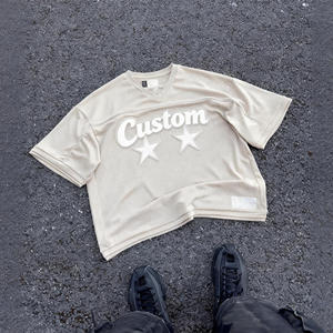 T-shirt en coton surdimensionné avec logo personnalisé, graphique diamant, streetwear, vêtements pour hommes, t-shirt, transfert thermique pour hommes - Product Image 1