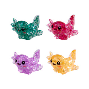 Miniatura de juguete con purpurina, mini figuras de axolote de resina, pequeños animales de resina, adornos artesanales para bricolaje, decoración de jardín, casa de muñecas y plantas en maceta. - Product Image 1