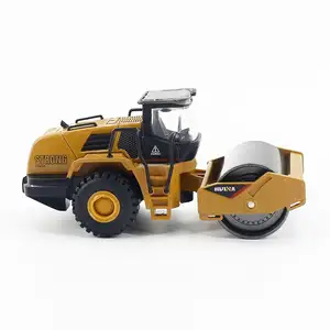 HuiNa 1815 Alloy Road Roller Construction Toys Construction Vehicle Models 1:60 Scale Design For Children Boys