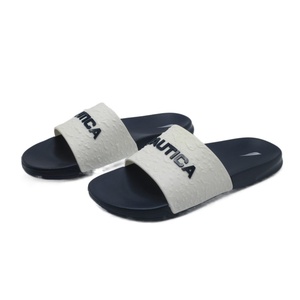 Sandales avec motif de lettres pour hommes, sandales coulissantes à bout ouvert, avec support tubulaire en arc et semelle épaisse, style classique et ample, 2021 - Product Image 5