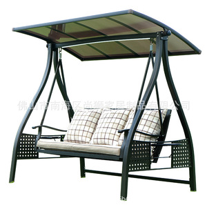 Castvane Outdoor Patio <b>Swing</b> Iron <b>2</b> <b>Seater</b> Traditional Design With Canopy For Courtyard <b>Garden</b> Furniture - Product Image 2