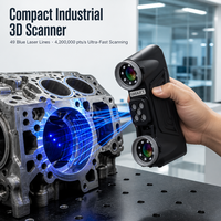 Pemindai 3D Laser Biru Multi-Garis Presisi Tinggi 0.03mm yang Dapat Disesuaikan, Kecepatan Tinggi, Genggam, untuk Pemodelan Industri, Otomotif, dan Mekanik