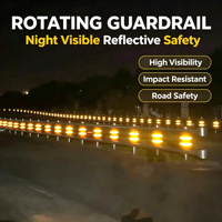 Solution de sécurité routière : Barrière à rouleaux EVA, garde-corps anti-collision rotatif galvanisé à chaud pour la protection des autoroutes