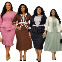Robe élégante et tendance, couleur unie, grande taille, robe de tailleur professionnelle, robe ample et polyvalente