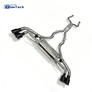 High Flow Performance Exhaust for BMW F95 X5M F96 X6M S68 4.4T V8 304 Stainless Steel Valved Muffler <b>Polished</b> Finish Direct Fit - Product Image 3