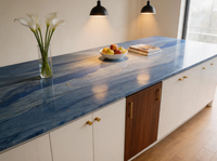 Dalle de marbre bleu Macabus en pierre naturelle pour murs de luxe, panneaux, comptoirs de cuisine, salons, escaliers, revêtements de sol, hôtels