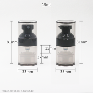 New <strong>Eco</strong> Friendly Plastic 15ml 30ml 50ml Black <strong>Cosmetic</strong> Airless Lotion Pump Serum Bottle - Product Image 1