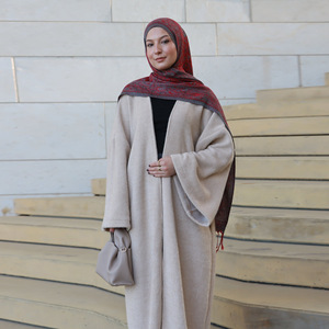 Abaya Modest Islámica de Lujo para Mujer Musulmana, Invierno 2026, Estilo Turco, Suéter de Lana Tejida, Vestido Abaya - Product Image 3